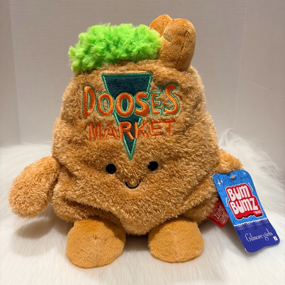 📺 Gilmore Girls X BumBumz Doose’s Market Bag Kellytoy Collectible Plush 8” BNWT